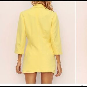 Collar blazer with shorts